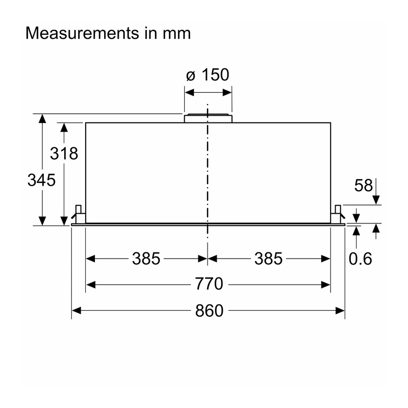 Siemens LB87NAC60B iQ500 Canopy Hood
