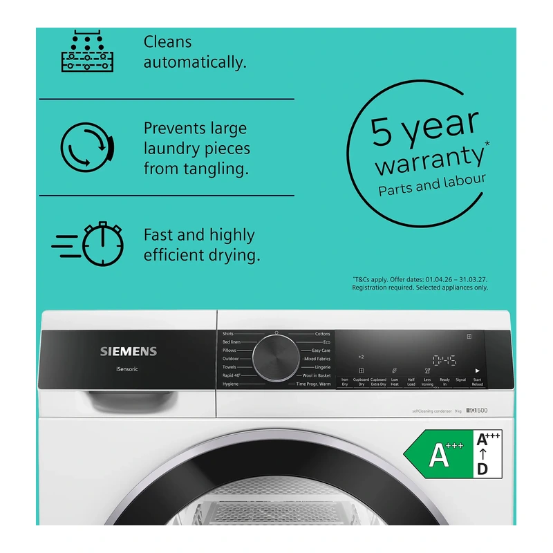 Siemens WQ45G203GB iQ500 Heat Pump Dryer