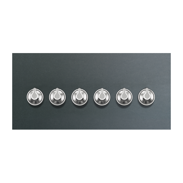 Smeg 6MP1PGF Set of 6 Linea controls for use with PGF Hobs