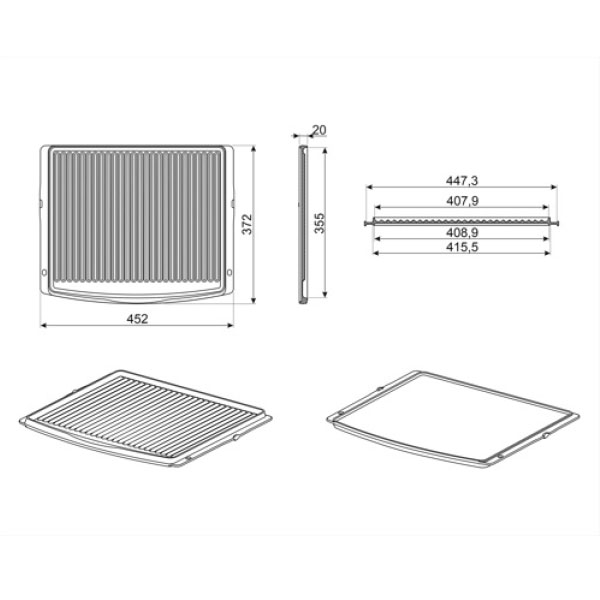 Smeg BBQ Oven BBQ accessory for 60cm Ovens