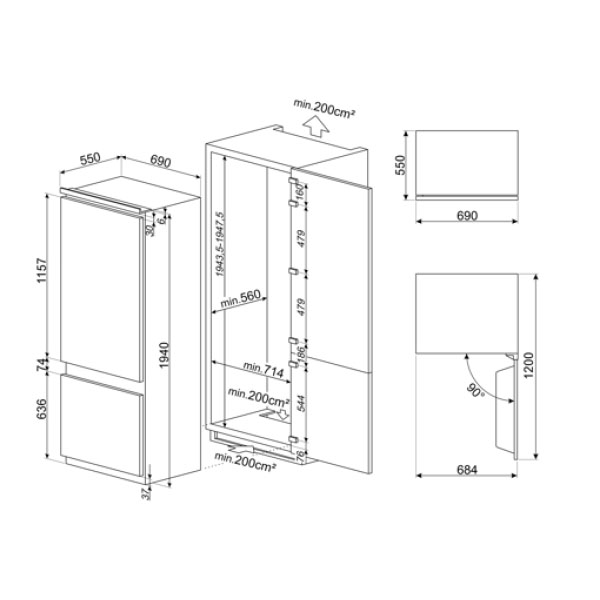 Smeg XL Fridge Freezer