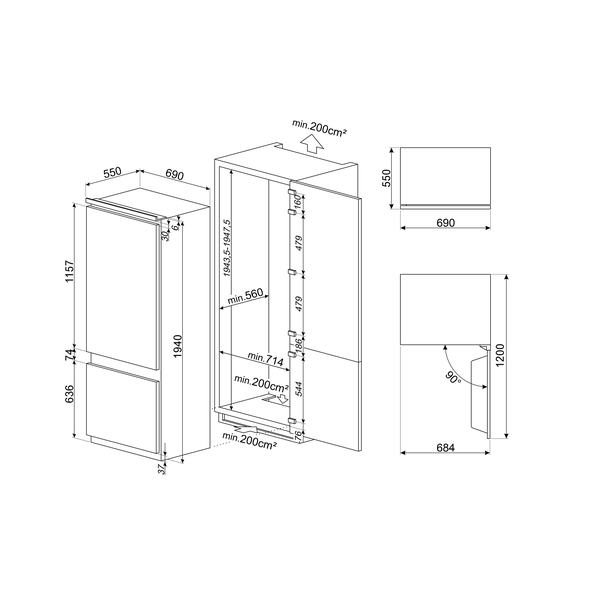 Smeg XL Fridge Freezer