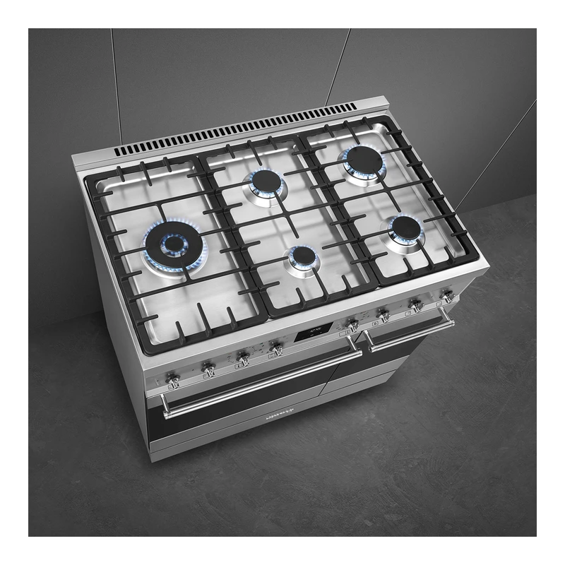 Smeg C92GPX2 Pyro Freestanding Dual Fuel Range Cooker