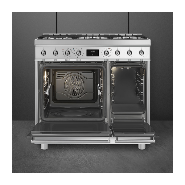 Smeg Pyro Freestanding Dual Fuel Range Cooker