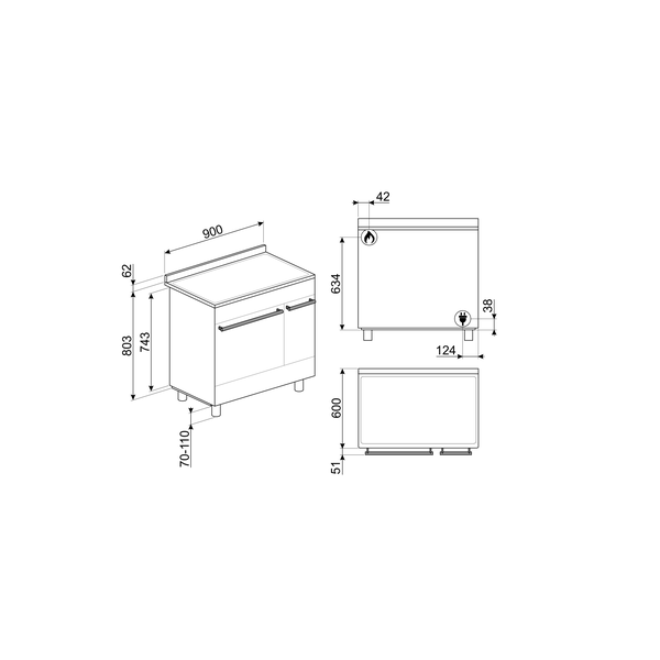 Smeg Pyro Freestanding Dual Fuel Range Cooker