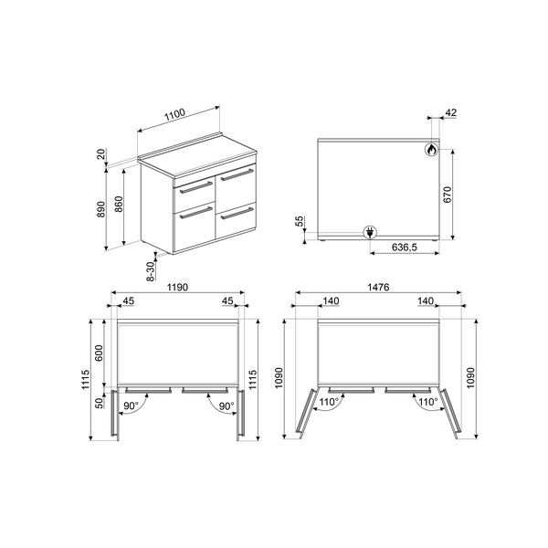 Smeg Concert Dual Fuel Range Cooker