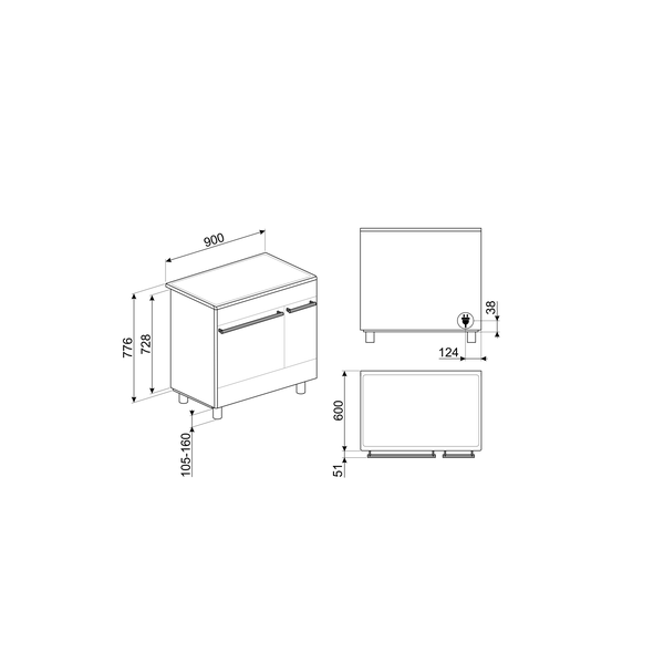 Smeg Concert Induction Range Cooker