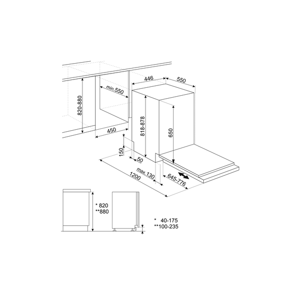 Smeg Slimline Dishwasher