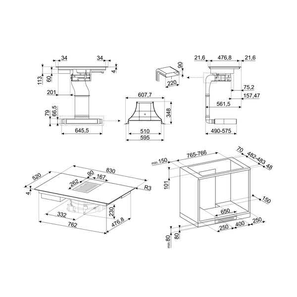 Smeg Venting Induction Hob