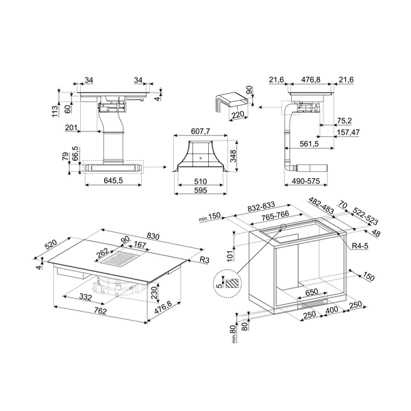 Smeg Venting Induction Hob