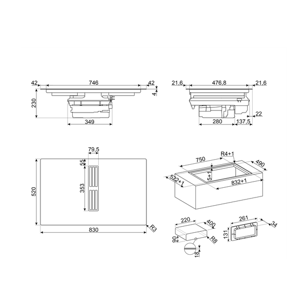 Smeg Venting Induction Hob