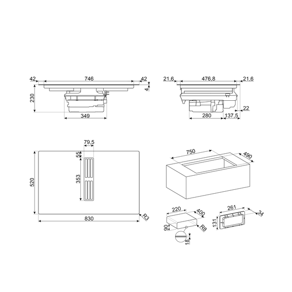 Smeg Venting Induction Hob