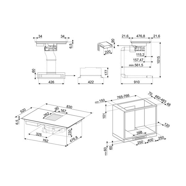 Smeg Venting Induction Hob