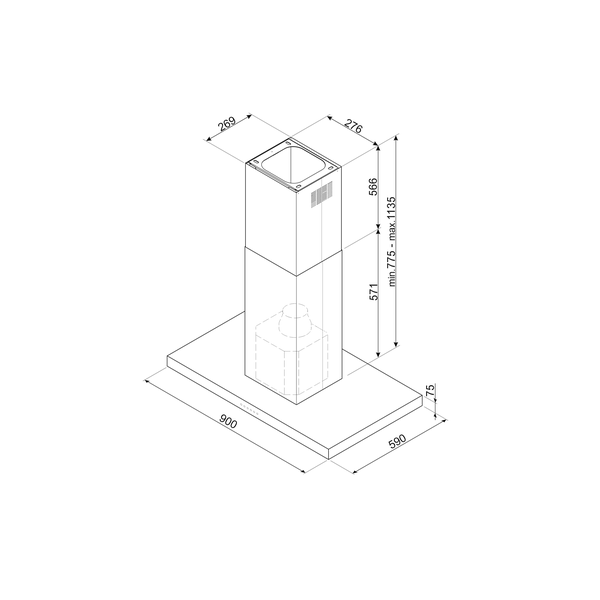 Smeg Alta Island Hood
