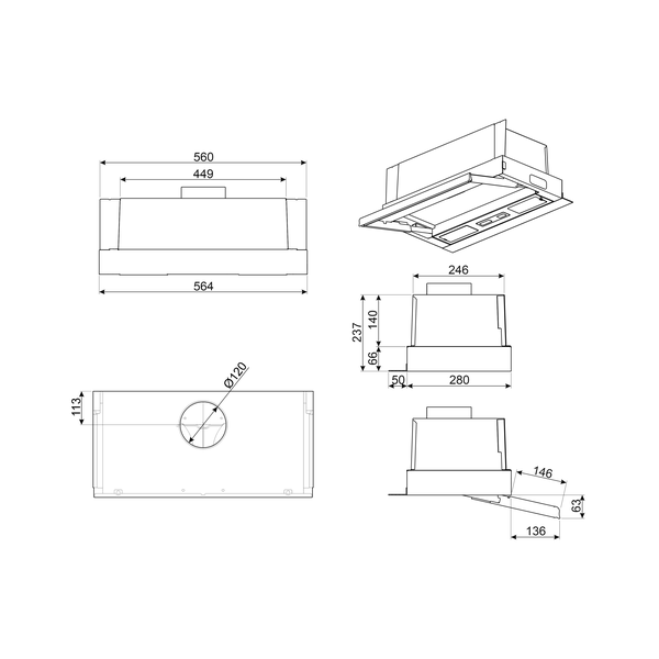 Smeg Telescopic Hood