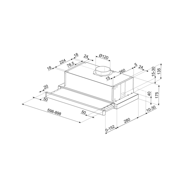Smeg Telescopic Hood