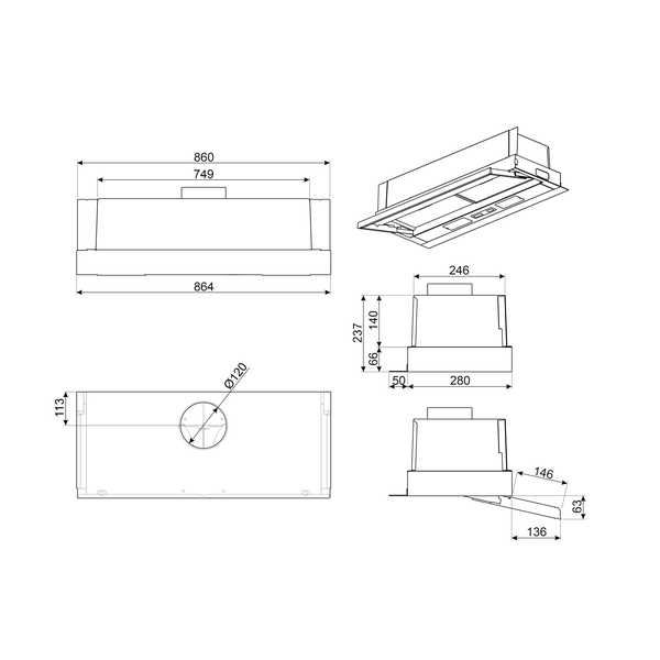 Smeg Telescopic Hood