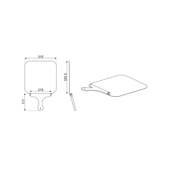 Smeg PALPZ Pizza shovel with folding handle