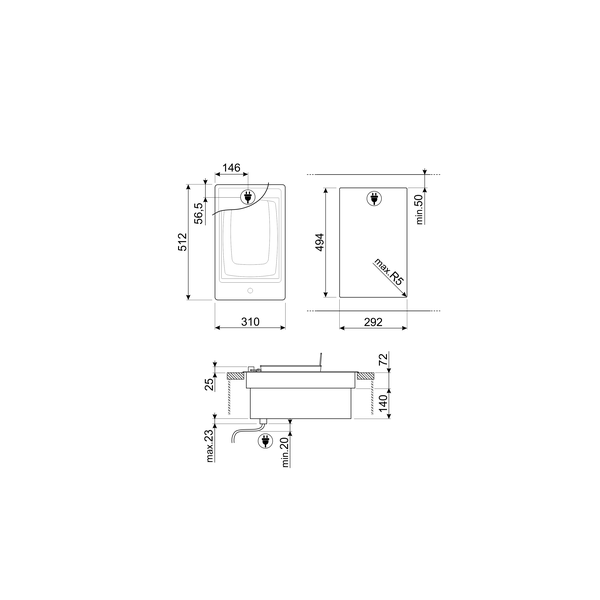 Smeg Classic Domino Fryer