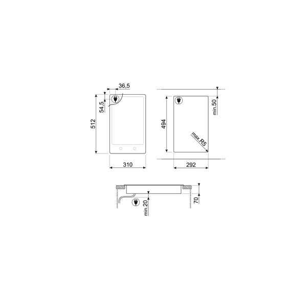 Smeg Classic Domino Induction Hob