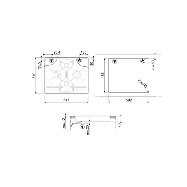 Smeg Classic Gas Hob