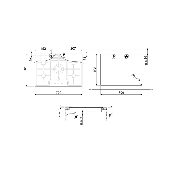 Smeg Classic Gas Hob
