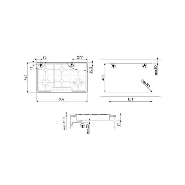 Smeg Classic Gas Hob