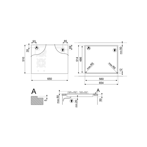 Smeg Classic Mixed Fuel Hob