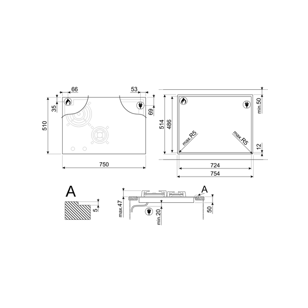 Smeg Classic Mixed Fuel Hob