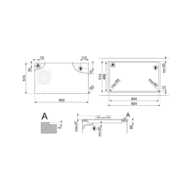 Smeg Classic Mixed Fuel Hob