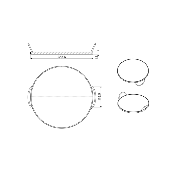 Smeg PRTX Pizza Stone with Handles