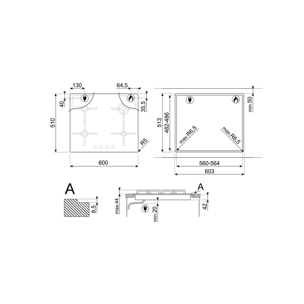 Smeg Classic Gas Hob