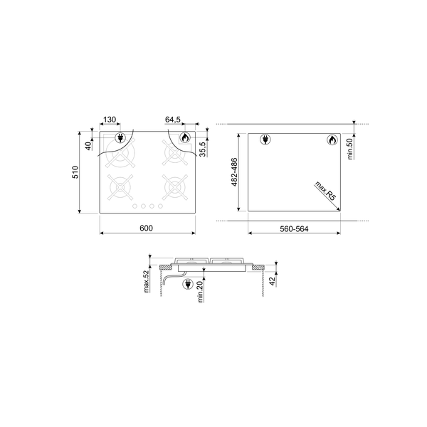 Smeg Classic Gas Hob