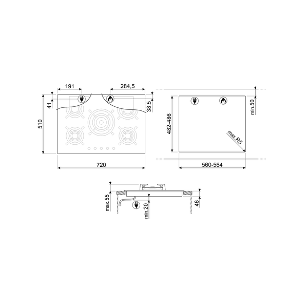 Smeg Classic Gas Hob