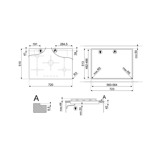 Smeg Classic Gas Hob