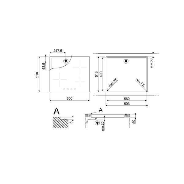 Smeg Cucina Ceramic Hob