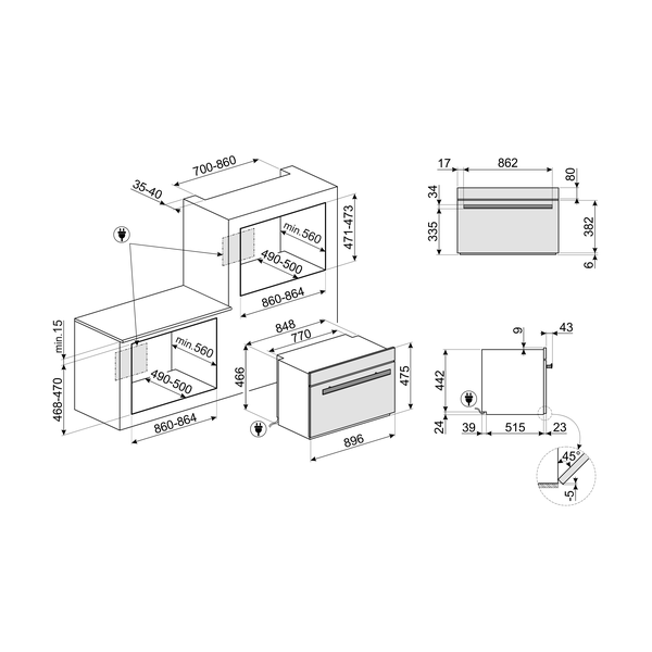 Smeg Dolce Stil Novo Single Oven