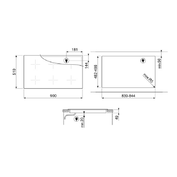 Smeg SI1M24954D Musa Induction Hob