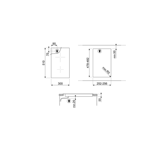 Smeg Domino Induction Hob