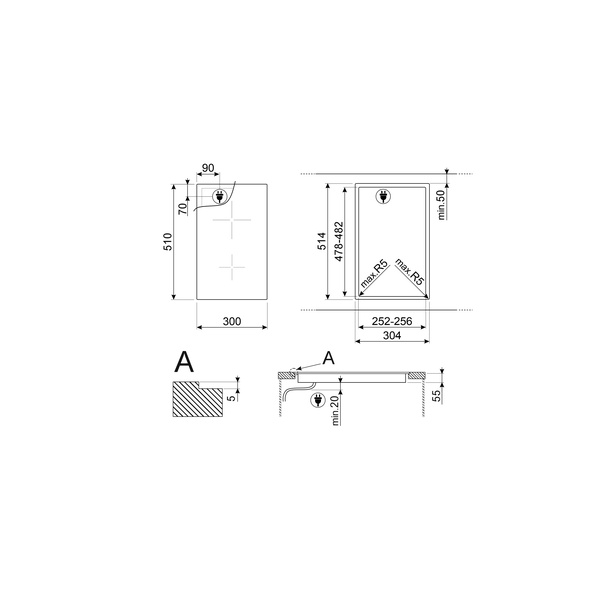 Smeg Domino Induction Hob