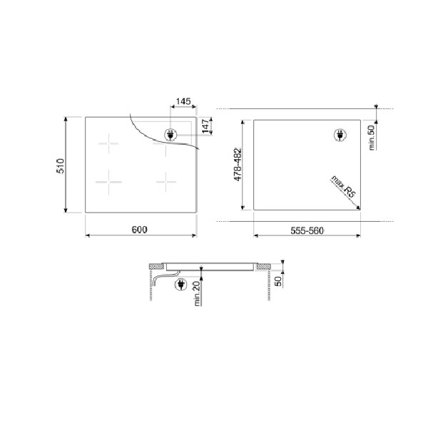 Smeg SI2B22641D Musa Induction Hob