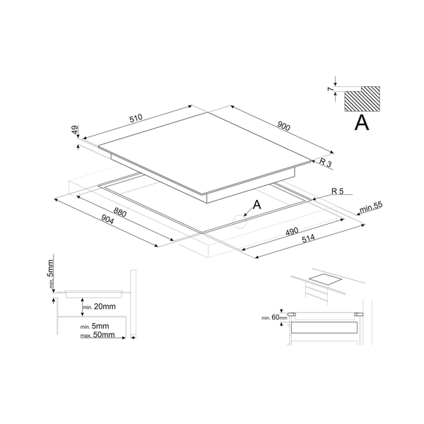 Smeg Linea Induction Hob