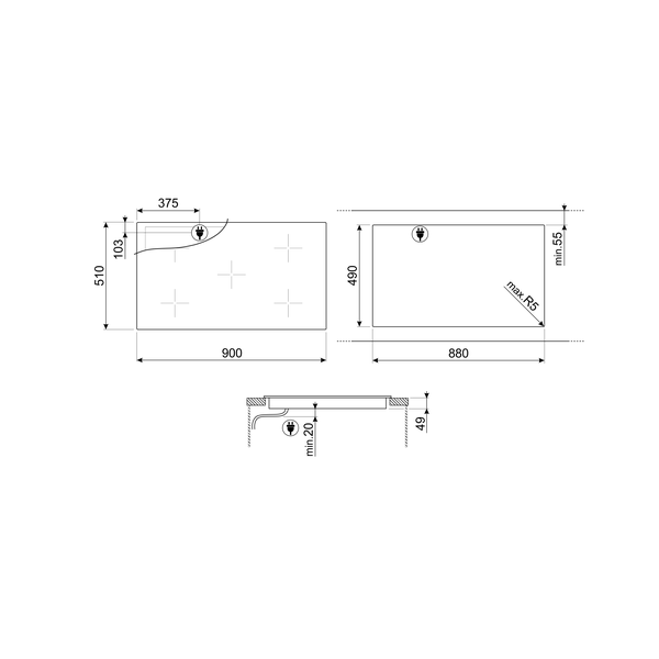 Smeg Linea Induction Hob