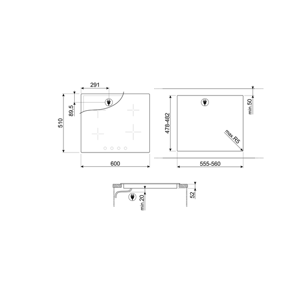 Smeg Classic Induction Hob