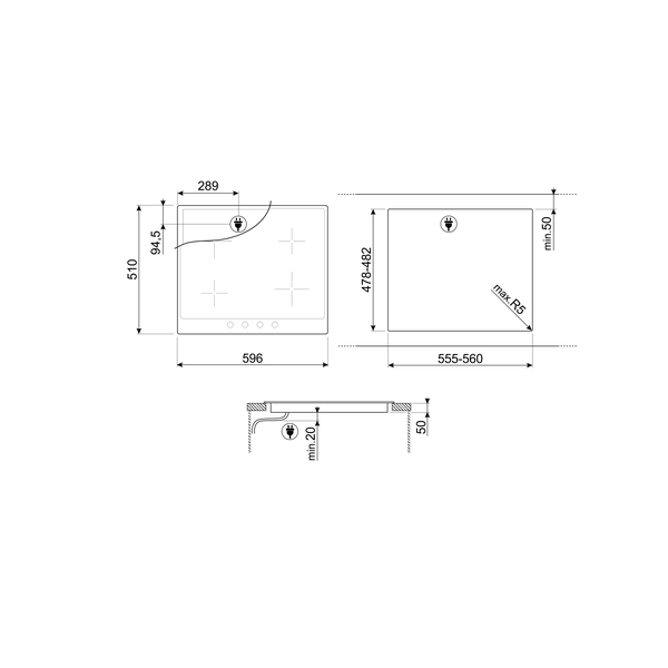 Smeg Victoria Induction Hob
