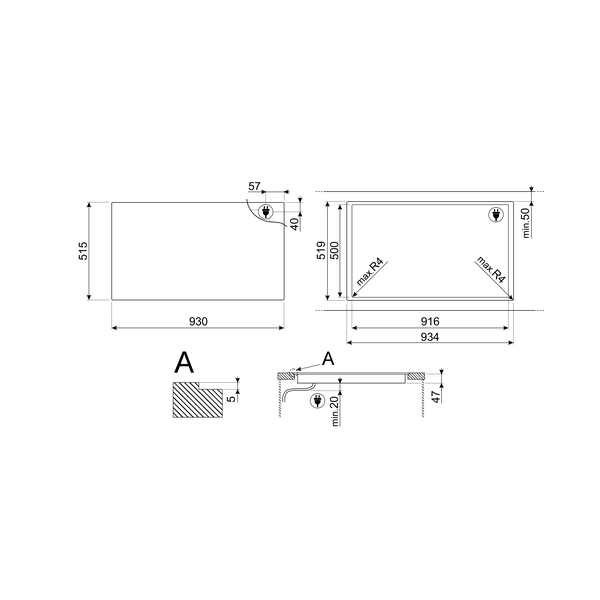 Smeg SIA1963 Area Induction Hob