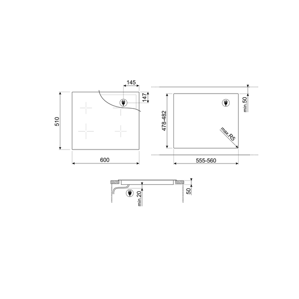 Smeg Linea Induction Hob