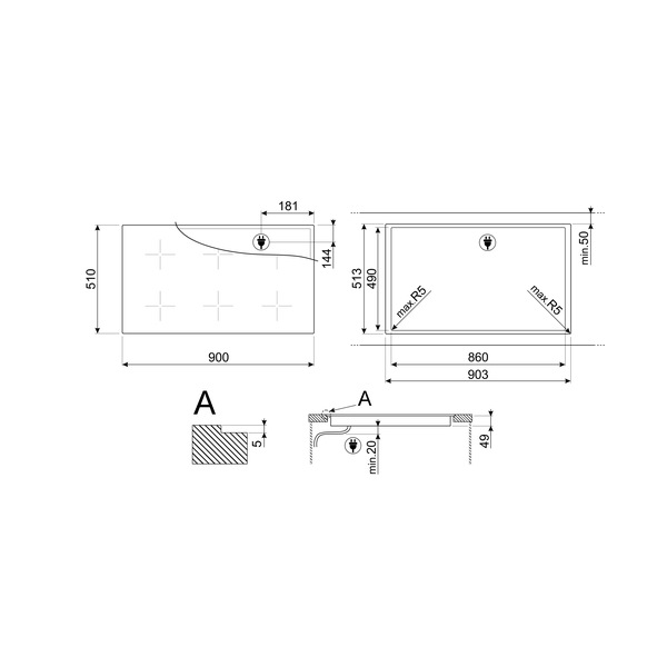 Smeg Eclipse Induction Hob