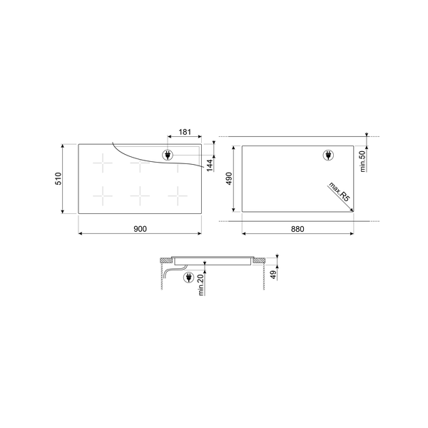 Smeg Dolce Stil Novo Induction Hob