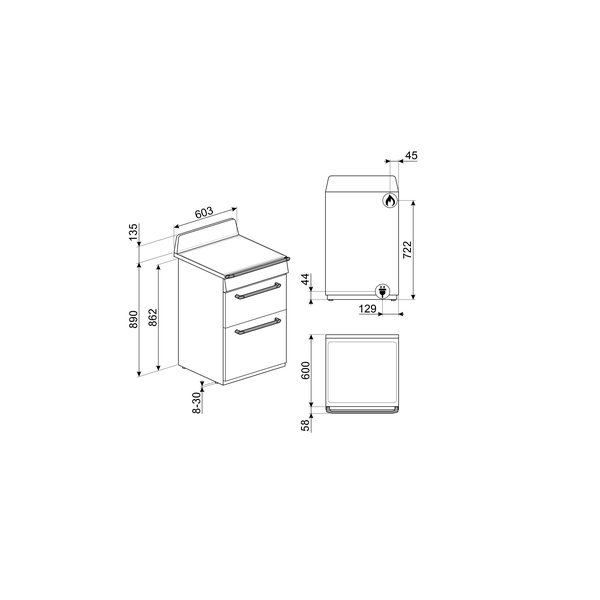 Smeg TR62P Victoria Dual Fuel Cooker